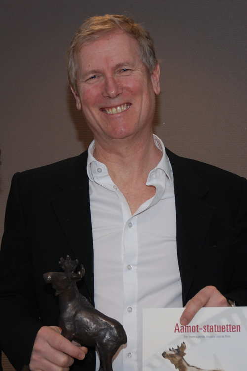 Hans Petter Moland mottok Aamot-statuetten 16. mars 2011 (foto: Sigurd Moe Hetland)