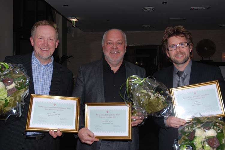 Tre glade prisvinnere fra Skien, Bergen og Ål (foto: S. M. Hetland)