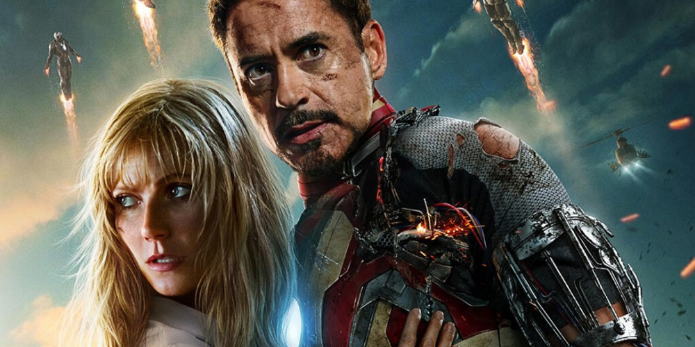 Gwyneth Paltrow og Robert Downey Jr. i Iron Man 3