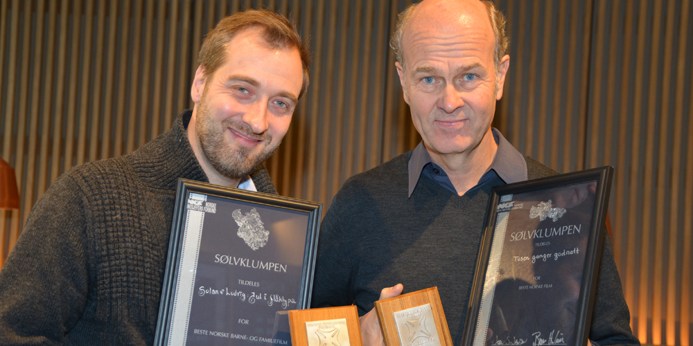 Sølvklumpenvinnerne 2013, Rasmus A Sivertsen (tv) og Erik Poppe. Foto: Sigurd Moe Hetland.